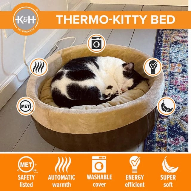 K&H Thermo-Kitty Heated Cat Bed; available in 2 sizes