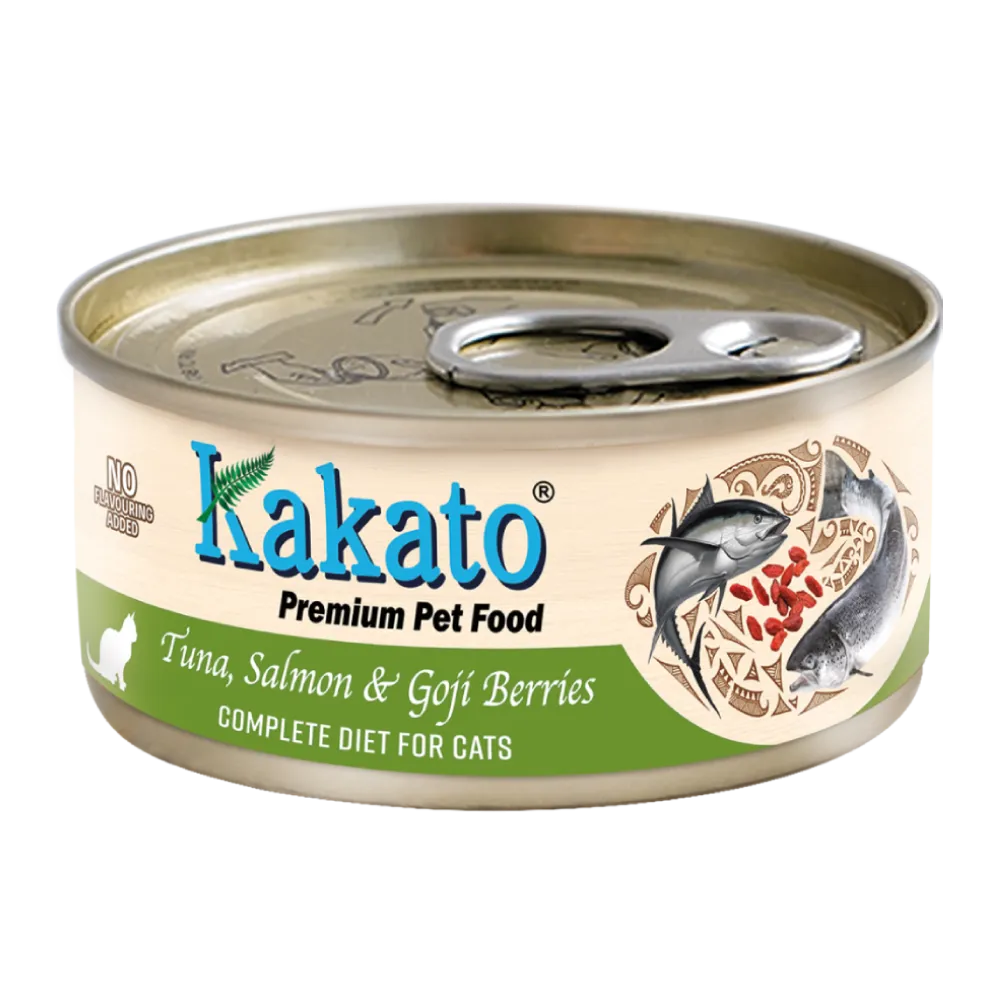 Kakato Premium Cat Food Complete Diet - Tuna, Salmon & Goji Berries 70g