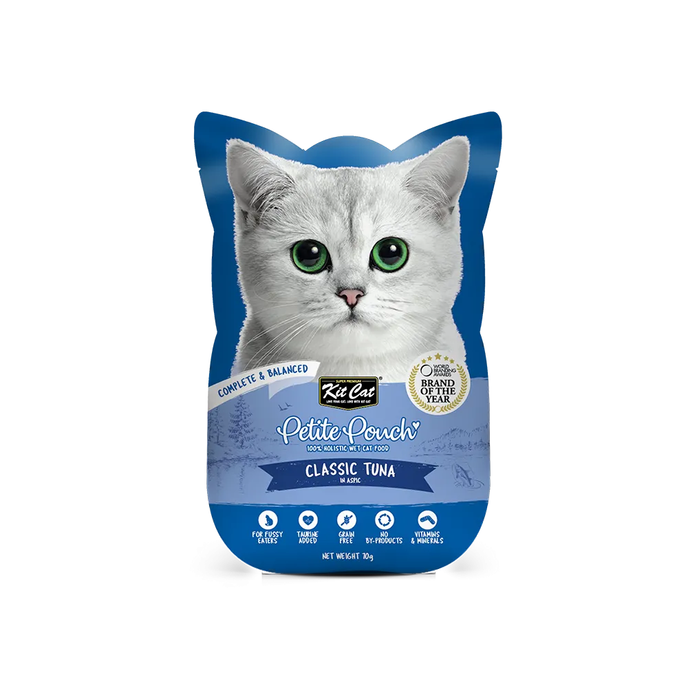 KitCat Cat Petite Pouch Complete & Balanced - Classic Tuna in Aspic 70g