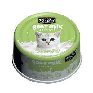 KitCat Goat Milk Gourmet White Meat Tuna Flakes & Shrimp 70g