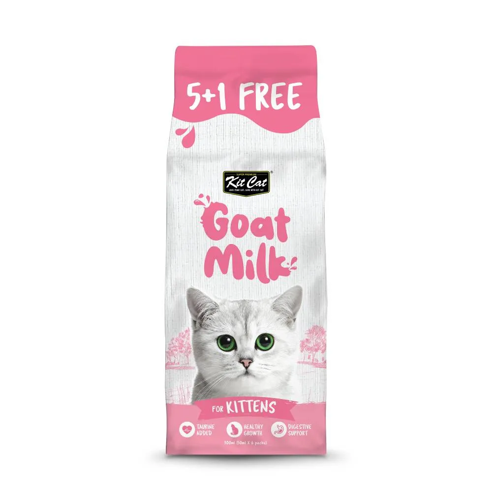 KitCat Lactose-Free Goat Milk Pouches for Kittens (6 x 50ml)