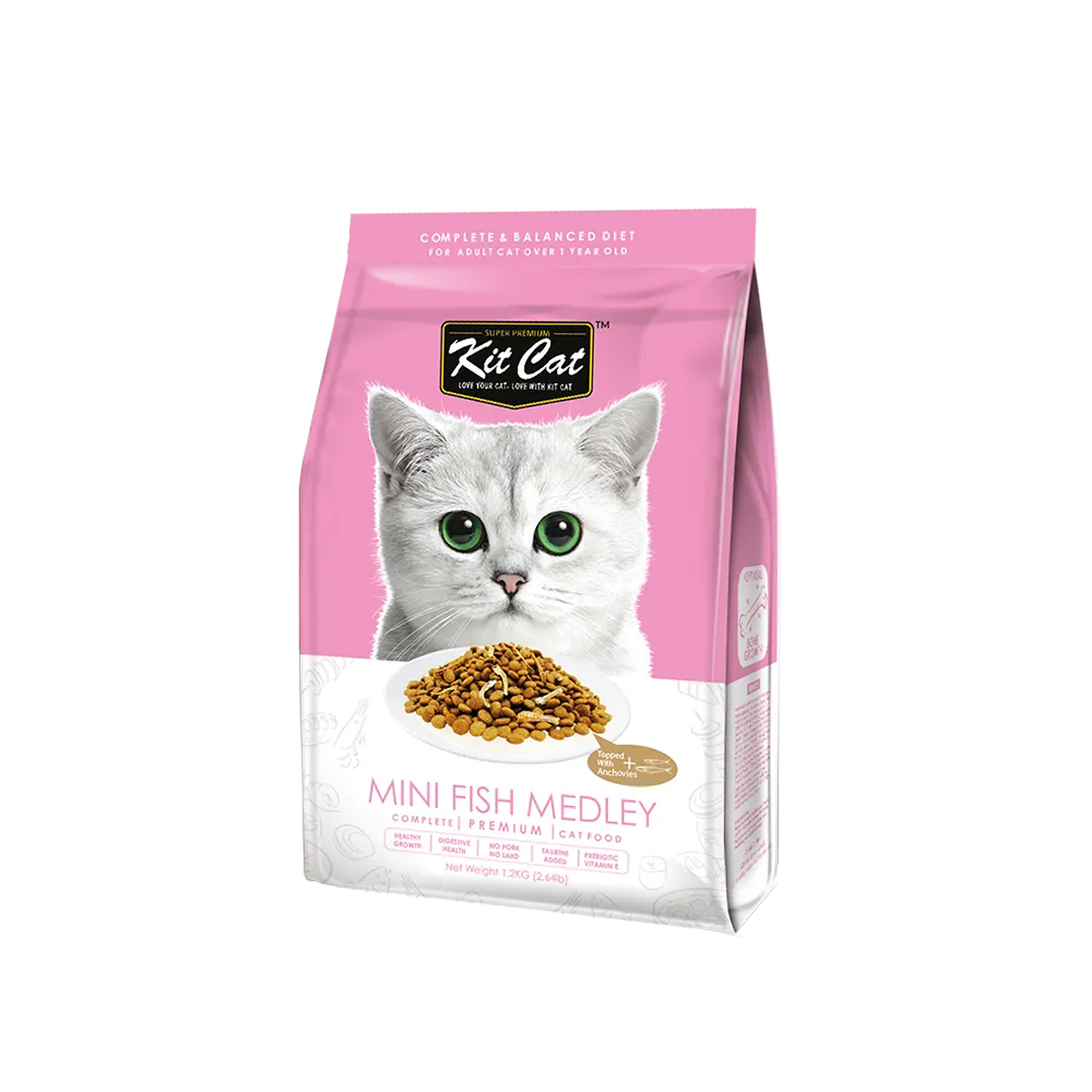 KitCat Premium Cat Food Mini Fish Medley 1.2kg