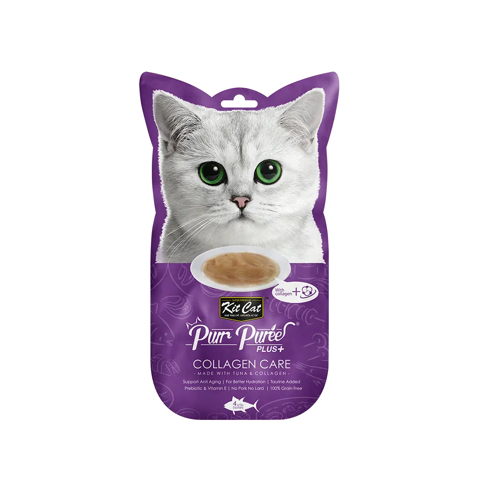 KitCat Purr Puree Plus Collagen Care Tuna & Collagen 60g (4 x 15g)