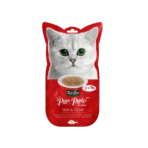 KitCat Purr Puree Plus Skin & Coat Tuna & Fish Oil 60g (4 x 15g)