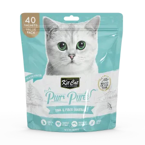 KitCat Purr Puree Value Pack Tuna & Fiber 600g (40 Sachets x 15g)