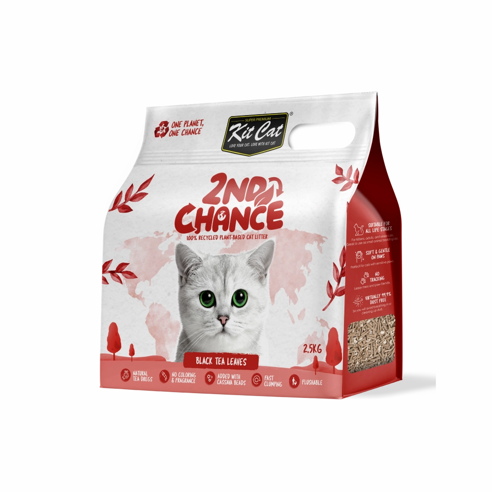 KitCat Cat 2nd Chance Litter Black Tea Leaves 2.5kg