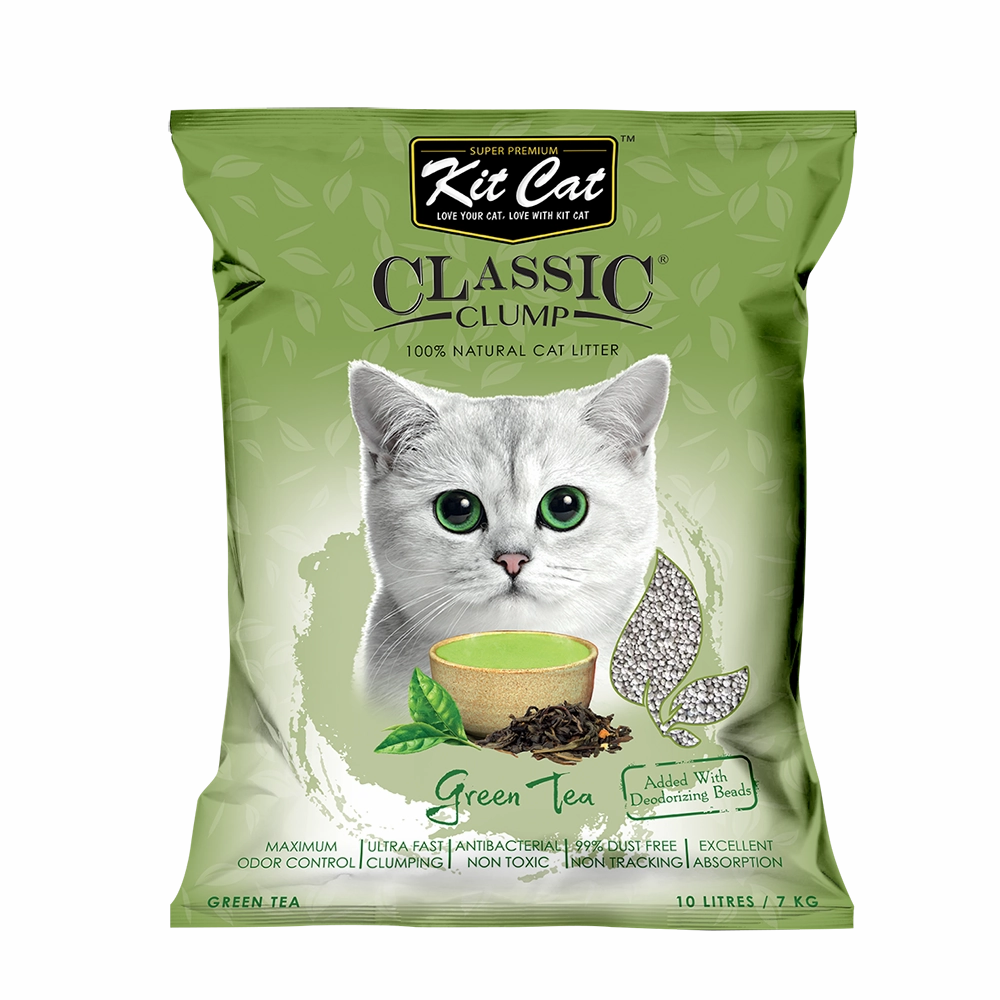 KitCat Cat Classic Clump Litter Green Tea 7kg