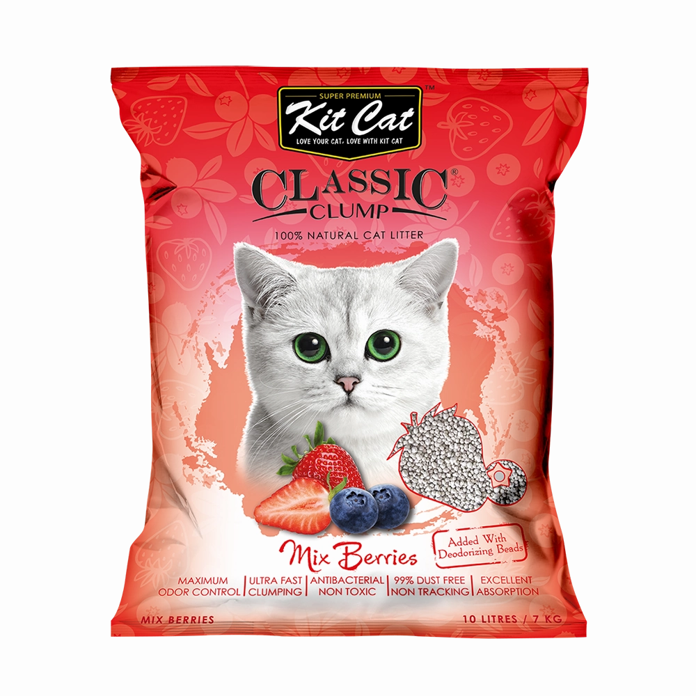 KitCat Cat Classic Clump Litter Mix Berries 7kg