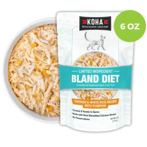 KOHA Limited Ingredient Bland Diet Chicken & White Rice Recipe for Cats