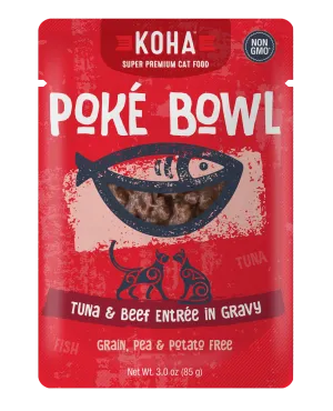 Koha Pok Bowl Tuna & Beef Entre in Gravy Wet Cat Food Pouch