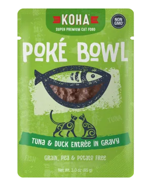 Koha Pok Bowl Tuna & Duck Entre in Gravy Wet Cat Food Pouch