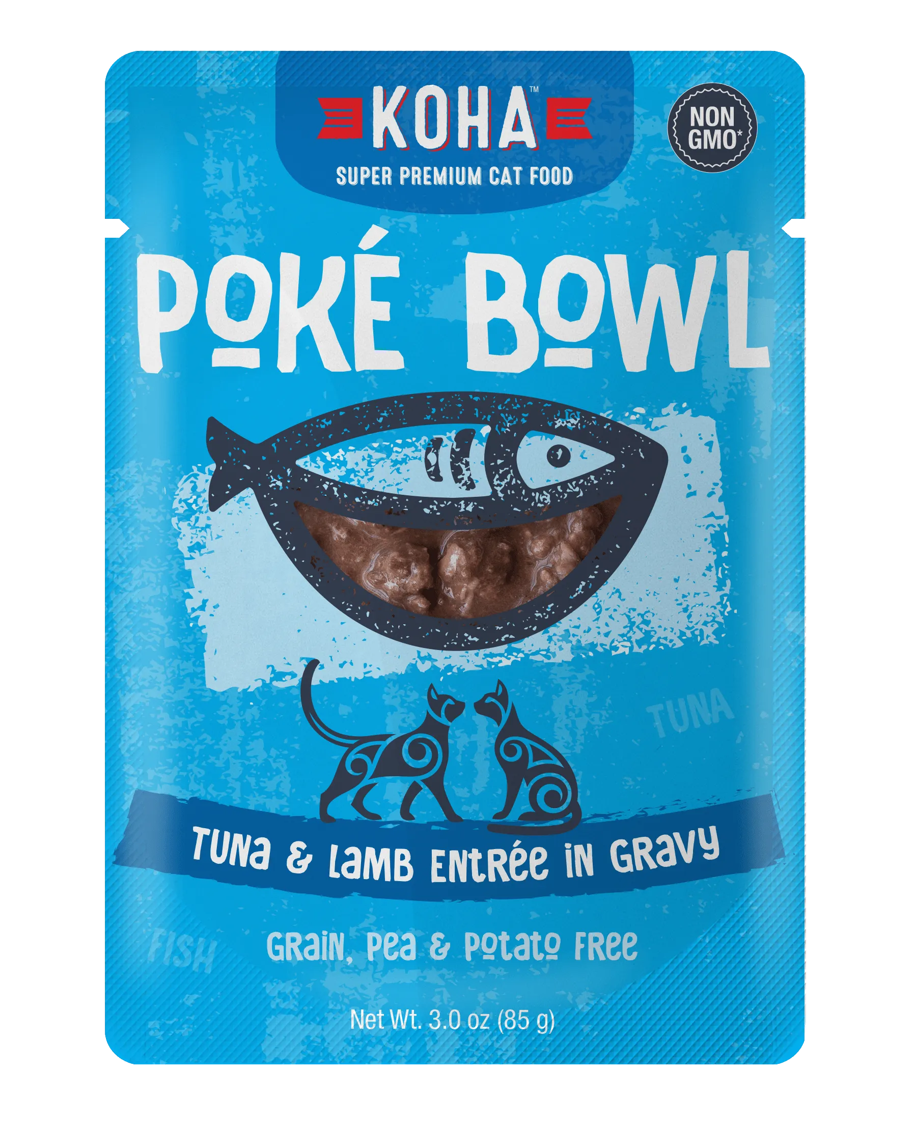 Koha Pok Bowl Tuna & Lamb Entre in Gravy Wet Cat Food Pouch