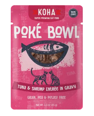 Koha Pok Bowl Tuna & Shrimp Entre in Gravy Wet Cat Food Pouch