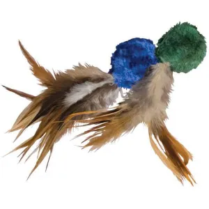 Kong Cat Naturals Crinkle Ball with Feathers 2pcs (CC4)