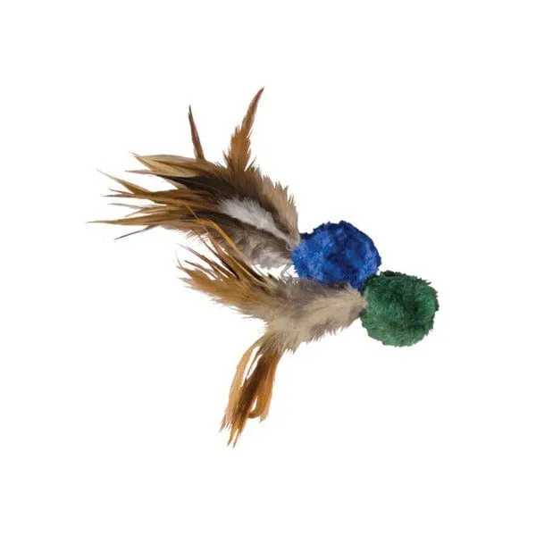 KONG Naturals Crinkle Ball w/Feathers Cat Toy