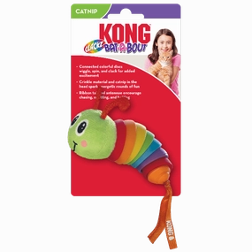 KONG Bat-A-Bout Clackz Caterpillar Cat Toy