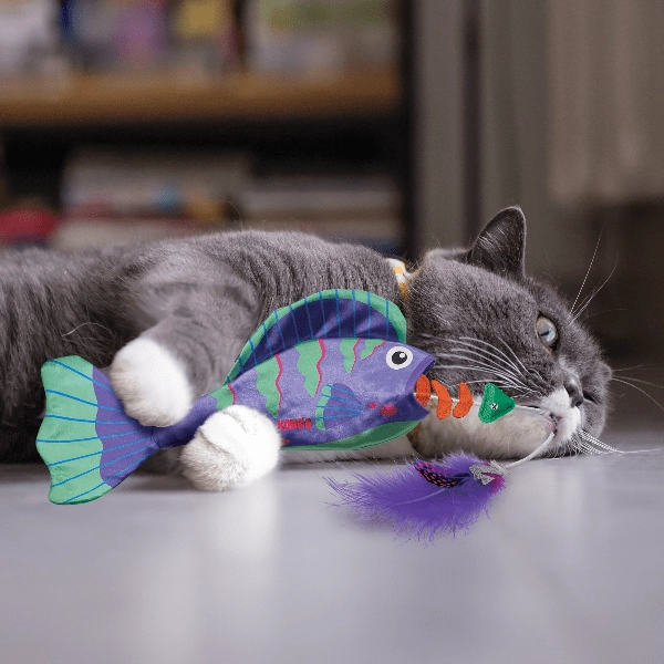 KONG Wrangler Angler Fish Cat Toy