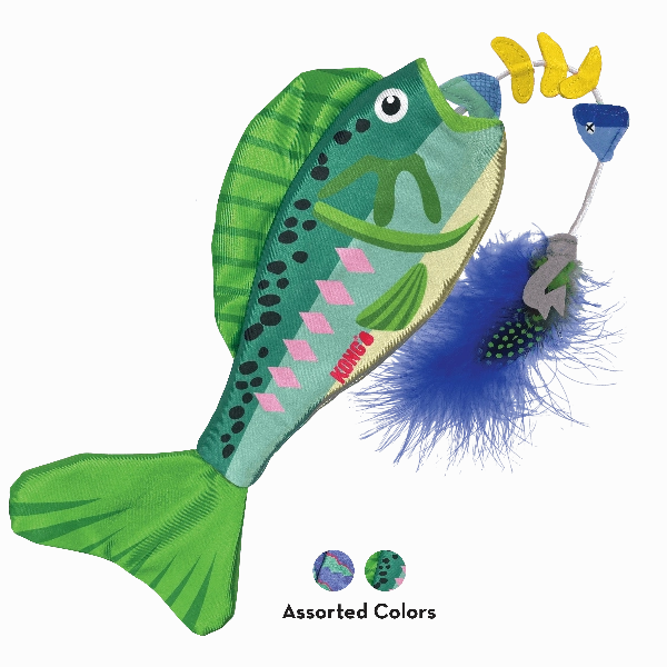 KONG Wrangler Angler Fish Cat Toy
