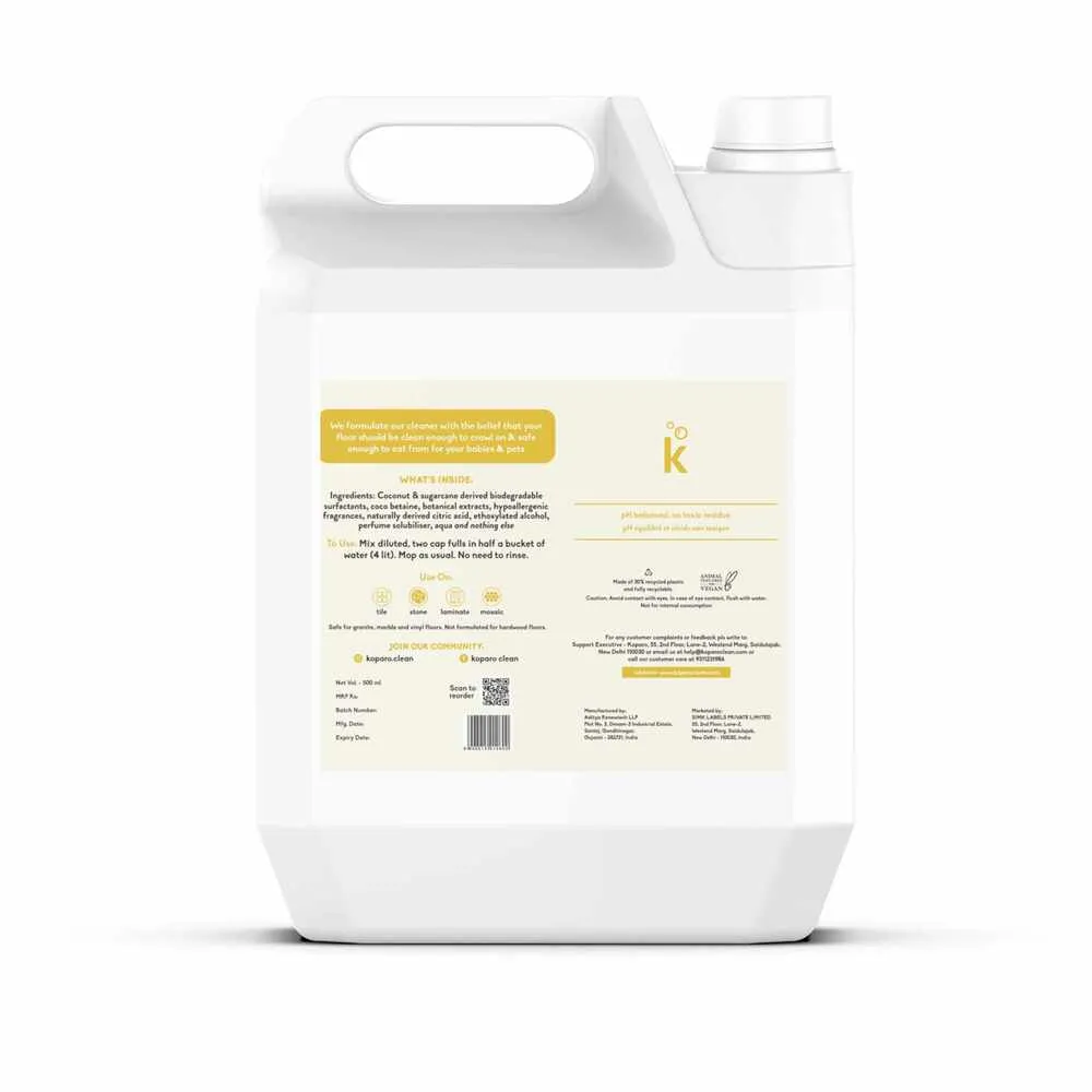 Koparo Natural Floor Cleaner Lime and Lemongrass Fragrance (Pet Safe)