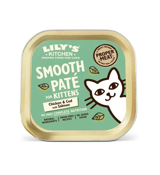 Lily's Kitchen Chicken Cod & Salmon Pat Kitten Wet Food (85g)