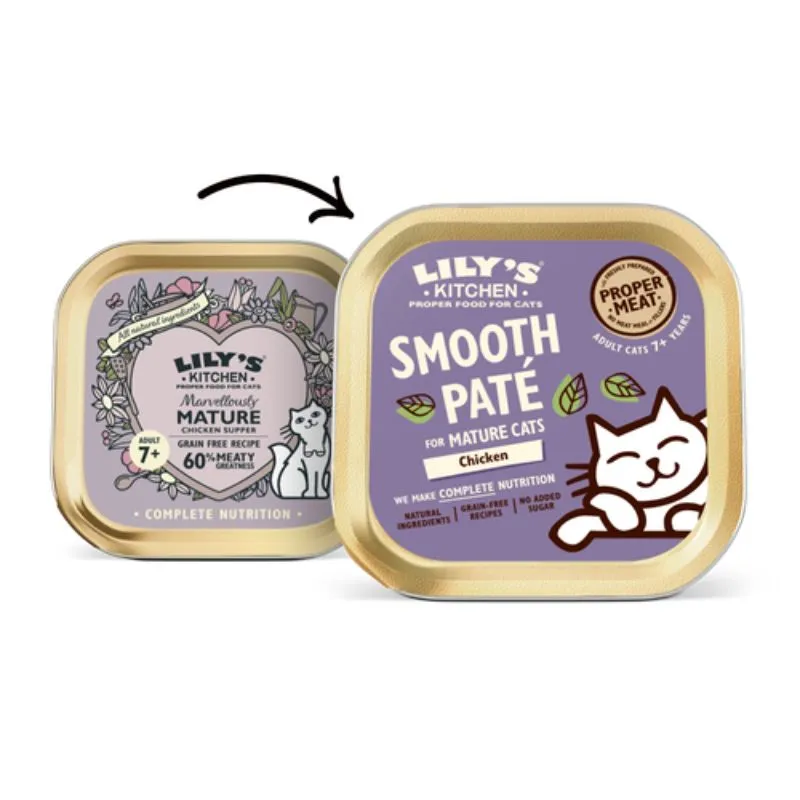 Lily's Kitchen - Wet Food For Cats - Chicken Pat for Mature Cats 85g