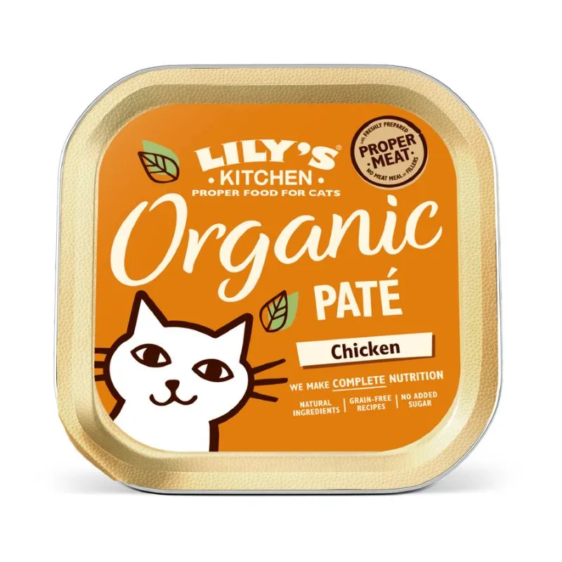Lily's Kitchen - Wet Food For Cats - Organic Chicken Pat 85g