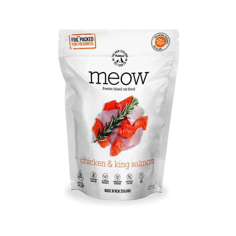 Meow Freeze-Dried Cat Food Chicken & King Salmon 280g