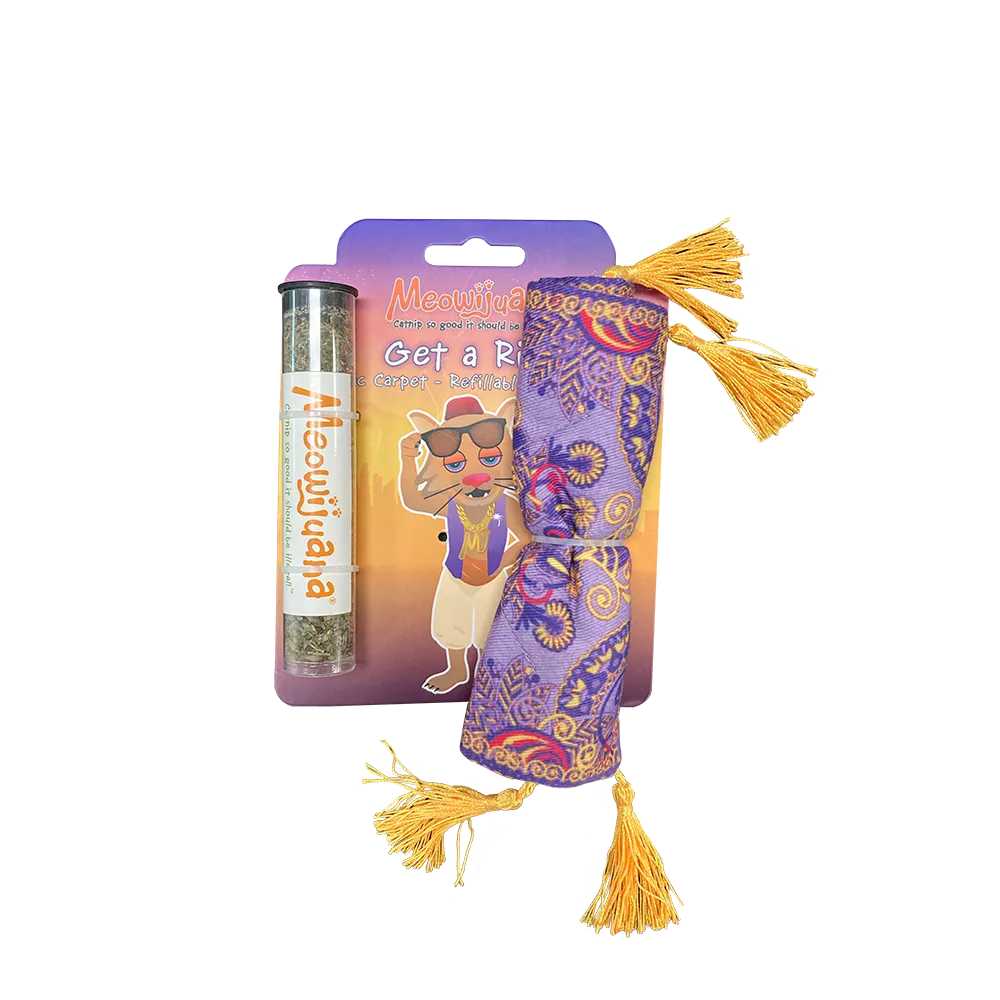 Meowijuana Cat Toy Get A Ride Refillable Magic Carpet