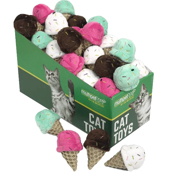 Multipet Ice Cream Cone Cat Toy