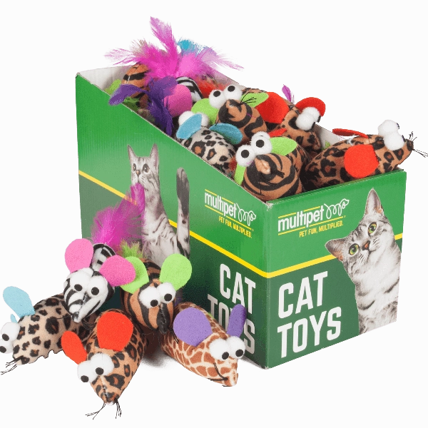 Multipet Feather Mouse Catnip Cat Toy