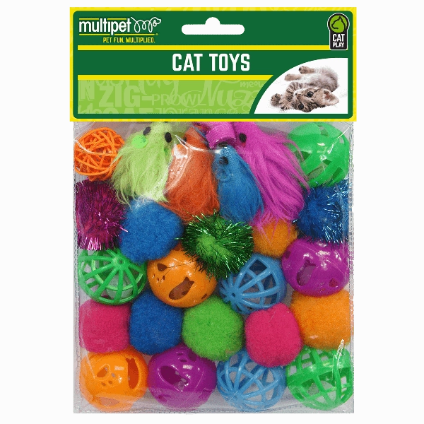 Multipet Value Pack Cat Toys 24 Piece