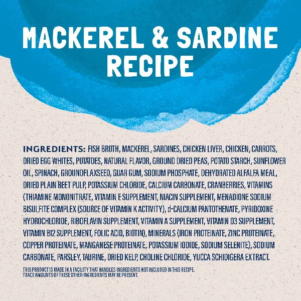 Natural Balance Platefulls Mackerel & Sardine Recipe Morsels in Gravy Cat Food Pouch