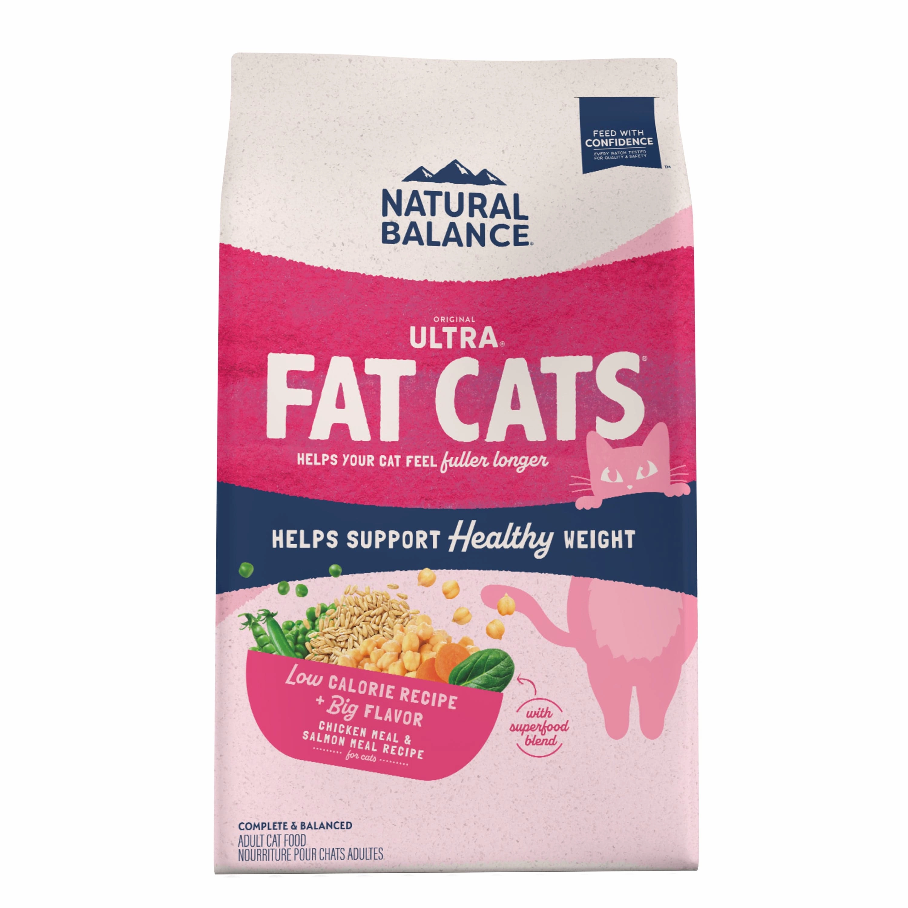 Natural Balance Fat Cats Chicken Meal & Salmon Meal Recipe Dry Cat Food