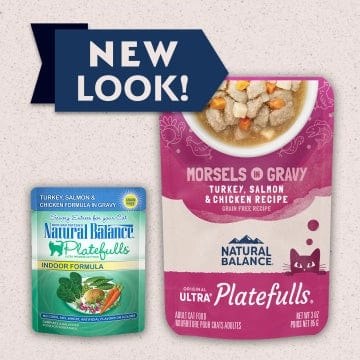 Natural Balance Platefulls Turkey, Salmon & Chicken Recipe Morsels in Gravy Soft Cat Food Pouch