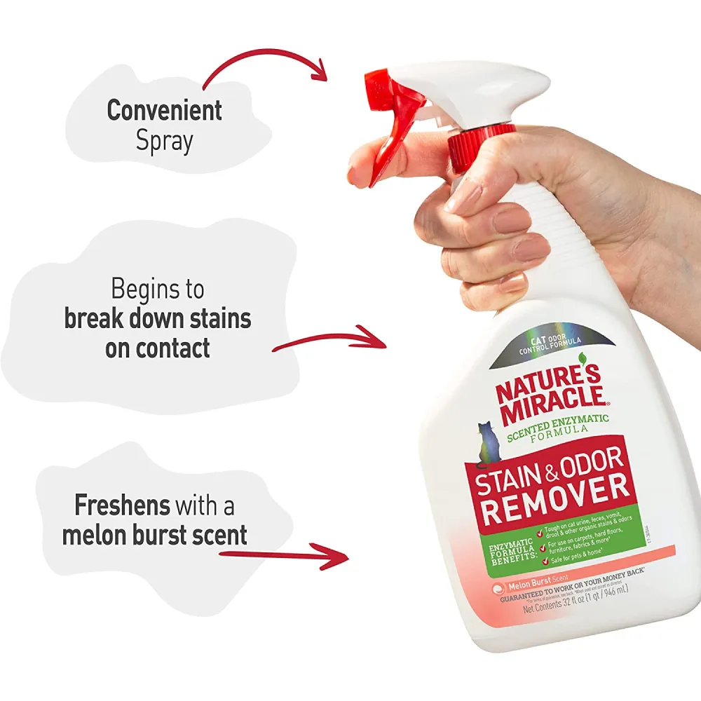 Natures Miracle Stain & Odor Remover for Cats (Melon Burst)