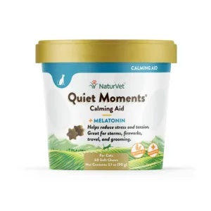 Naturvet Cat Quiet Moments Calming Aid Plus Melatonin 60cts
