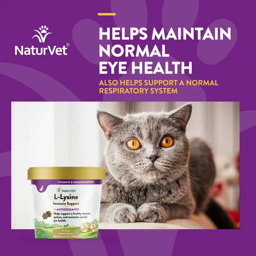 NaturVet L-Lysine Immune Support Soft Chews for Cats