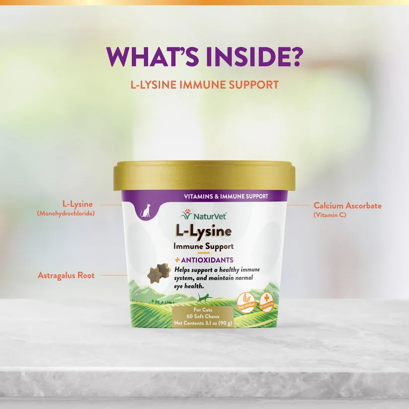 NaturVet L-Lysine Immune Support Soft Chews for Cats