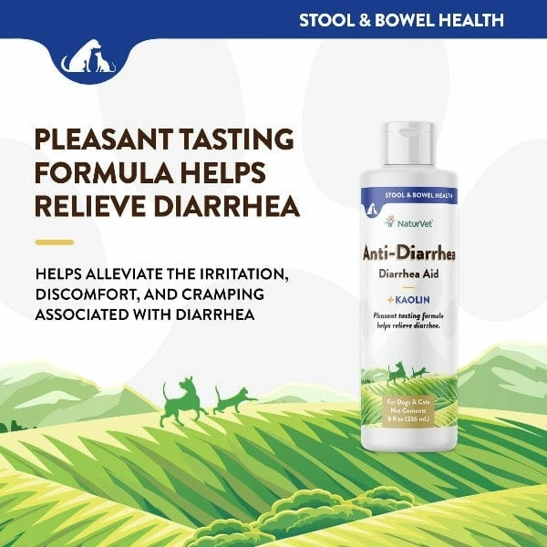 NaturVet Anti-Diarrhea Liquid plus Kaolin for Dogs & Cats