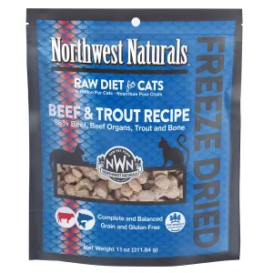 Northwest Naturals Cat Beef & Trout Freeze-Dried Nibbles 11oz