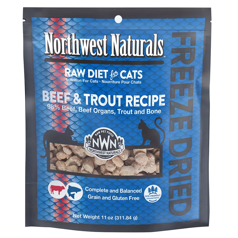 Northwest Naturals Cat Beef & Trout Freeze-Dried Nibbles 11oz