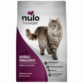 Nulo Freestyle Grain-Free Adult Hairball Management Dry Cat Food, 5lb