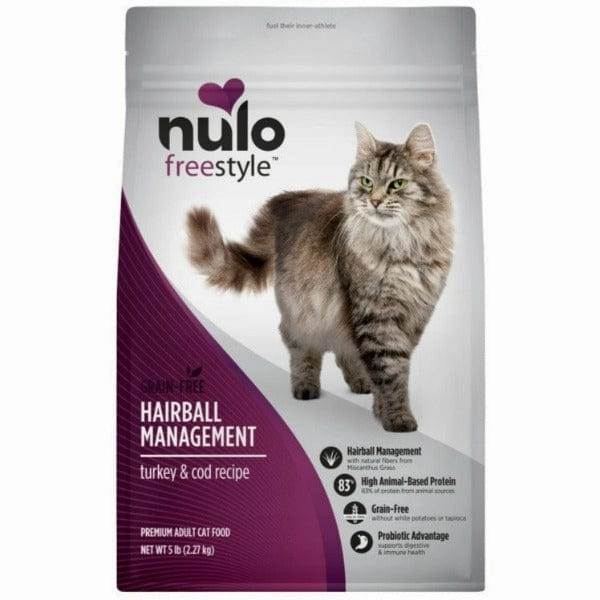 Nulo Freestyle Grain-Free Adult Hairball Management Dry Cat Food, 5lb