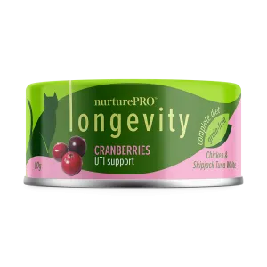 Nurture Pro Cat Longevity with Green Tea Essence GF Chicken & Skipjack Tuna White Meat Cranberries 80g