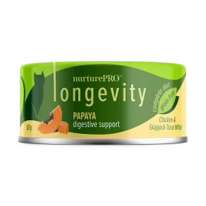 Nurture Pro Cat Longevity with Green Tea Essence GF Chicken & Skipjack Tuna White Meat Papaya 80g