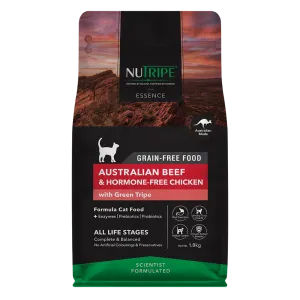 Nutripe Cat Essence Australian Beef & Hormone-Free Chicken with Green Tripe 1.8kg