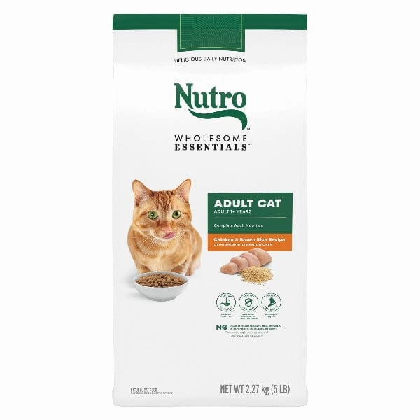 Nutro Wholesome Essentials Chicken & Brown Rice Adult Dry Cat Food, 2.27kg