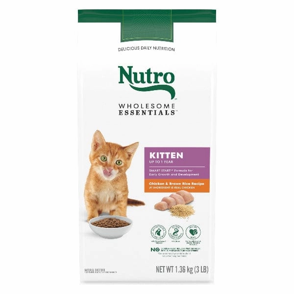 Nutro Wholesome Essentials Chicken & Brown Rice Dry Kitten Food, 1.36kg