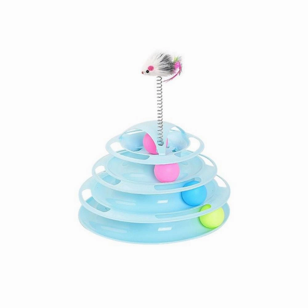 Ohmypet Cat Turntable Three Tier with Mouse Swatter