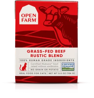 Open Farm Grain Free Grass Fed Beef Recipe Rustic Blend Wet Cat Food